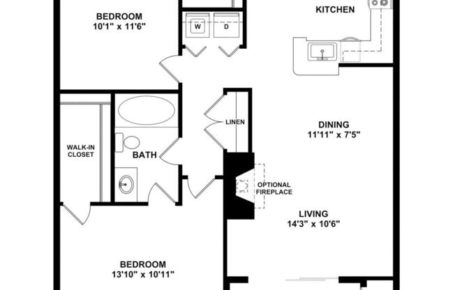 2 beds, 1 bath, 906 sqft, $2,347