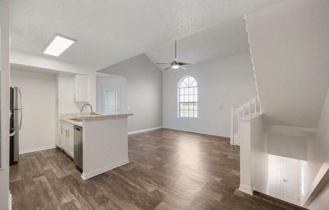 Model living room at Lake Tivoli Apartments in Kissimmee, FL