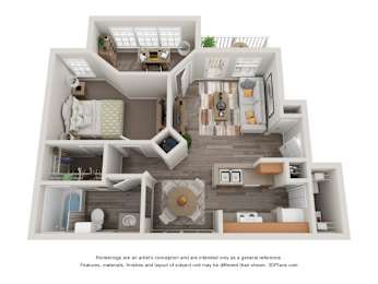 1 bed, 1 bath, 872 sqft, $1,281