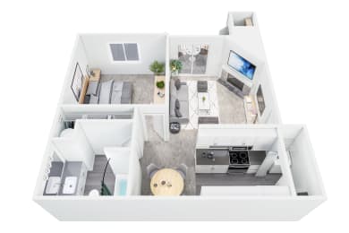 1 bed, 1 bath, 669 sqft, $2,077