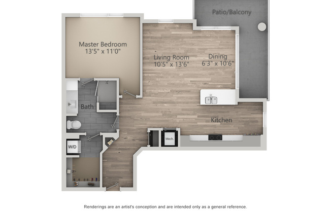 1 bed, 1 bath, 872 sqft, $2,471