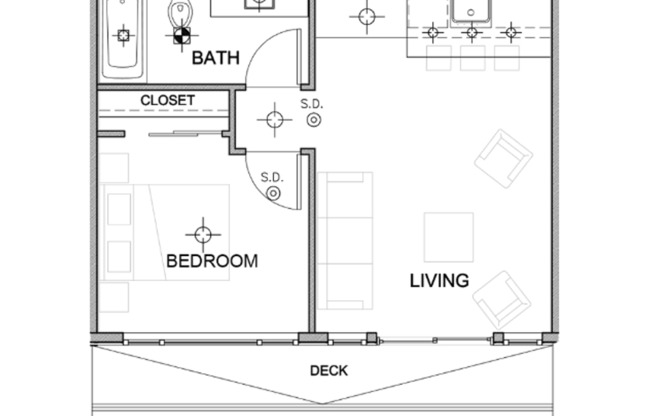 1 bed, 1 bath, 606 sqft, $2,699, Unit 609