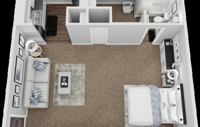 Studio, 1 bath, 570 sqft, $1,104