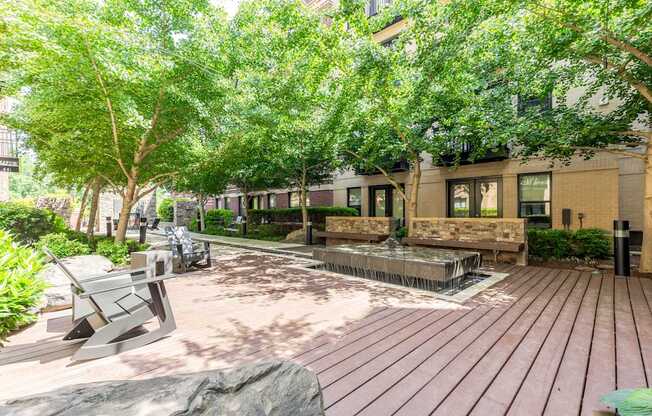 Image showing where the city slows down. Modern landscaping and soothing water features offer a daily breath of fresh air.