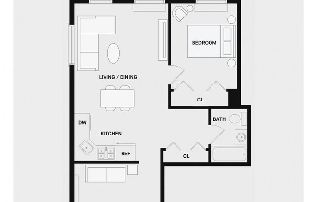 1 bed, 1 bath, 676 sqft, $3,850, Unit 6-A