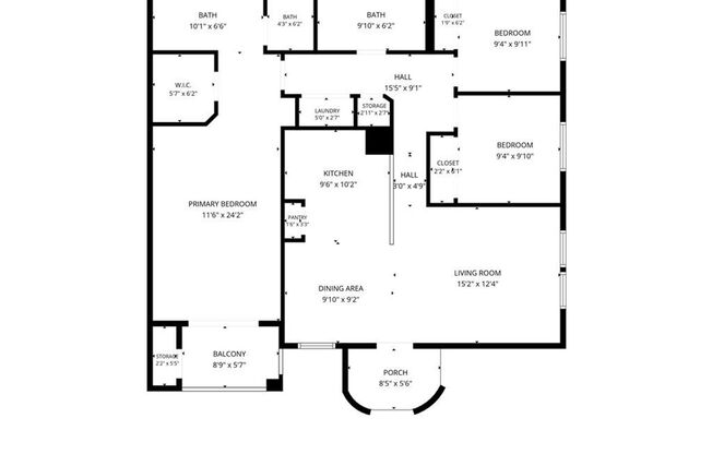 3 beds, 2 baths, $1,850, Unit # 3104