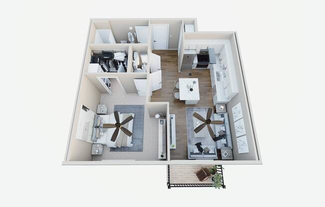 1 bed, 1 bath, 728 sqft, $1,236