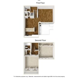 2 beds, 1.5 baths, 1,125 sqft, $1,714