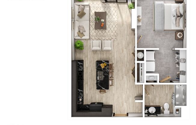 1 bed, 1 bath, 826 sqft, $1,295, Unit 1215-105