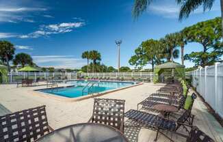 Poolside Sundeck at Lakeside Glen Apartments, Melbourne, FL, 32904