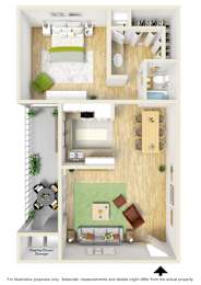 1 bed, 1 bath, 850 sqft, $2,375