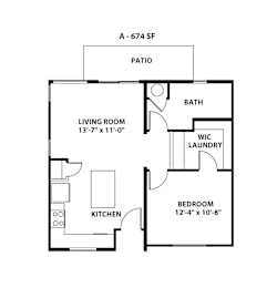 1 bed, 1 bath, 661 sqft, $1,685