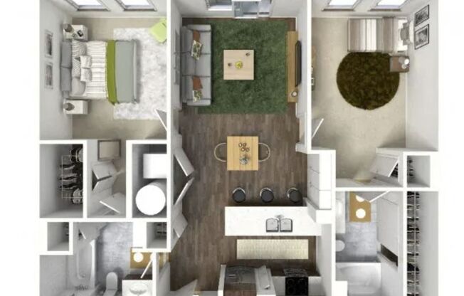 2 beds, 2 baths, 1,015 sqft, $1,549, Unit 1111