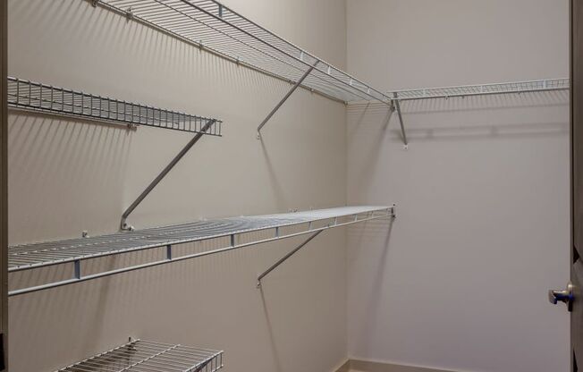 Expansive walk in closet at Artisan on 18th, Nashville, TN, 37203
