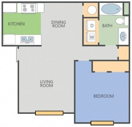 1 bed, 1 bath, 676 sqft, $950