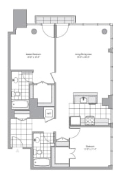2 beds, 2 baths, 1,144 sqft, $6,410
