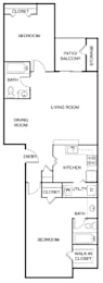 2 beds, 2 baths, 1,109 sqft, $1,500