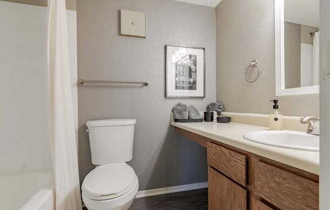 Bathroom with Toilet at Springhill Apartments, Overland Park, Kansas