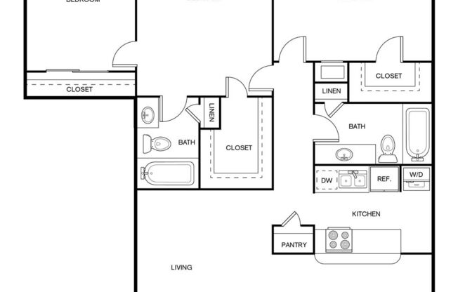 3 beds, 2 baths, 1,204 sqft, $1,665