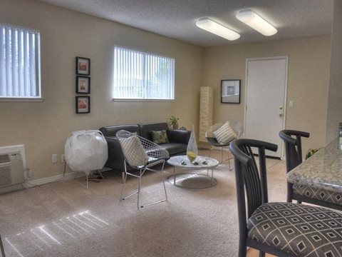 Furnished living room model