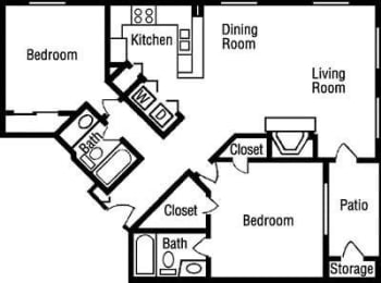 2 beds, 2 baths, 1,060 sqft, $2,057