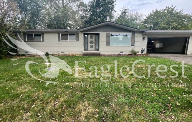 Two Bedroom, One Bathroom House with Fenced Yard and Double Car Garage