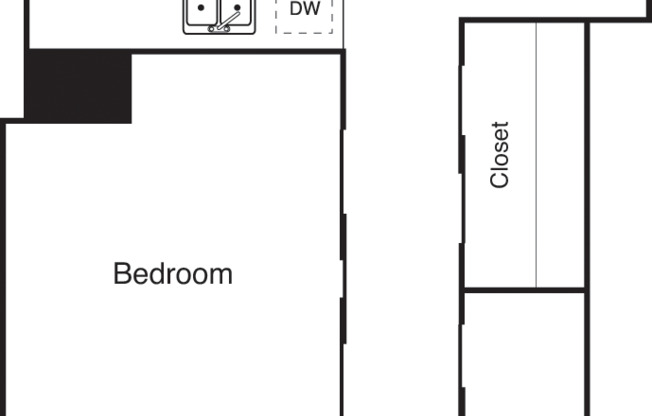 Studio, 1 bath, 519 sqft, $1,653, Unit 515