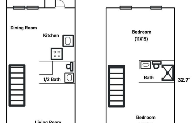 2 beds, 1.5 baths, 1,069 sqft, $1,469