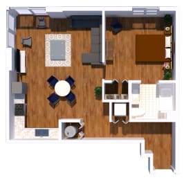 1 bed, 1 bath, 770 sqft, $2,545