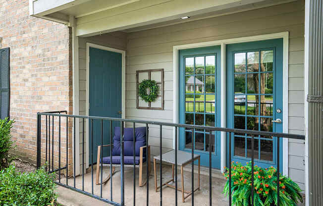 Outdoor Patio with French Doors