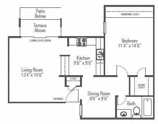 1 bed, 1 bath, 725 sqft, $899