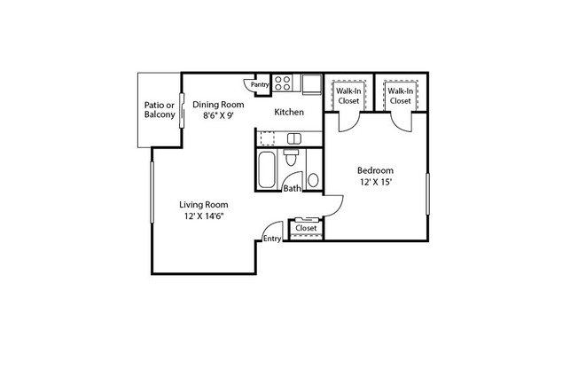 1 bed, 1 bath, 710 sqft, $1,067