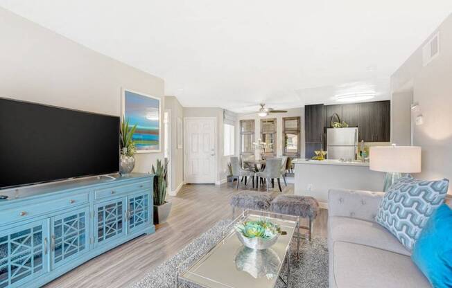 Living Room With Television at Altair, Escondido