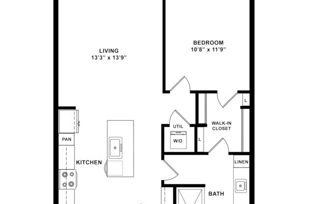 1 bed, 1 bath, 750 sqft, $1,610