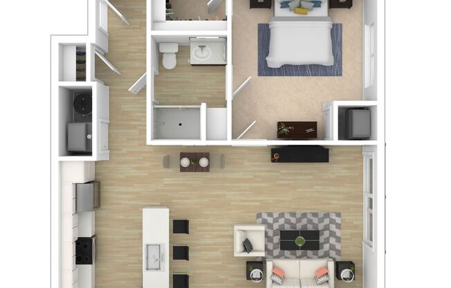 1 bed, 1 bath, 653 sqft, $1,775, Unit 402