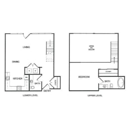 1 bed, 1.5 baths, 1,032 sqft, $2,399