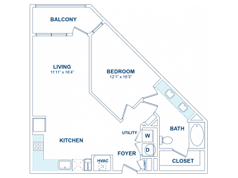 1 bed, 1 bath, 788 sqft, $1,409