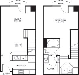 1 bed, 1 bath, 814 sqft, $1,460