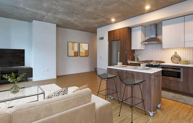 Living Room with Hard Surface Flooring