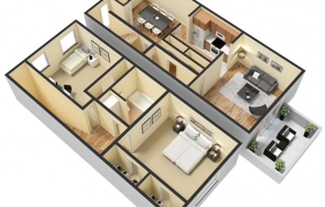 2 beds, 1.5 baths, 1,100 sqft, $1,250