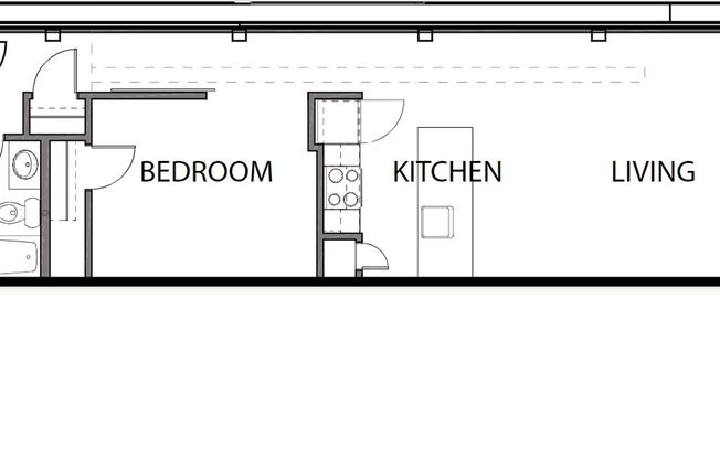 1 bed, 1 bath, 696 sqft, $1,450, Unit 3A