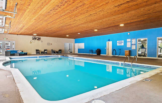 Apartment complex with indoor swimming pool