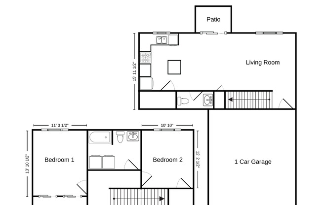 2 beds, 1.5 baths, 1,142 sqft, $1,620, Unit HO 137-02