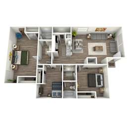 3 beds, 2 baths, 1,116 sqft, $1,995