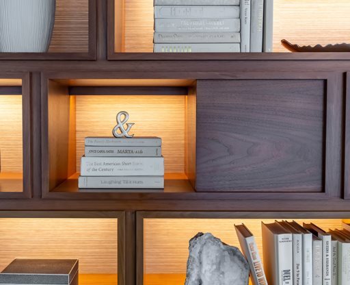 Book shelf with home decor