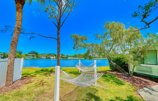 Relax into one of our pond side hammocks to soak in the serene setting at the end of a long day.