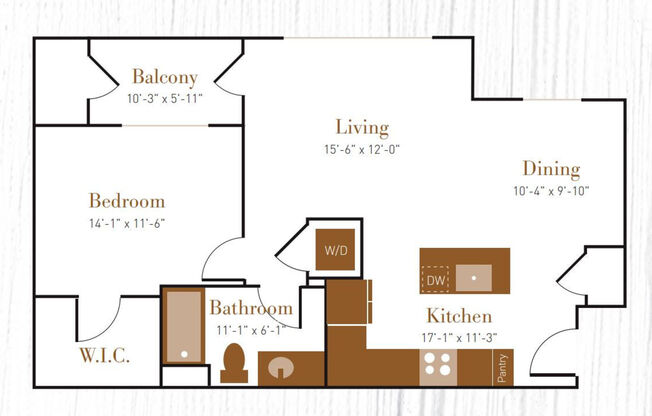 1 bed, 1 bath, 868 sqft, $1,620