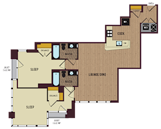 2 beds, 2 baths, 1,125 sqft, $3,692