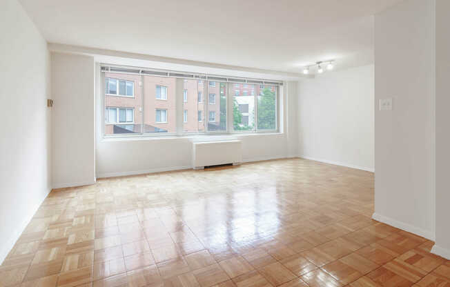 Living Room with Parquet Flooring