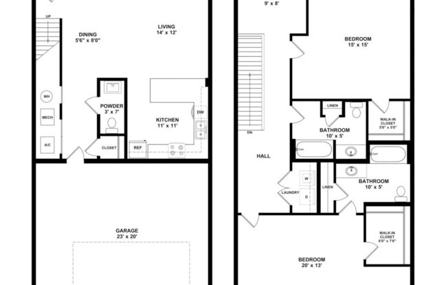 2 beds, 3 baths, 1,547 sqft, $2,660